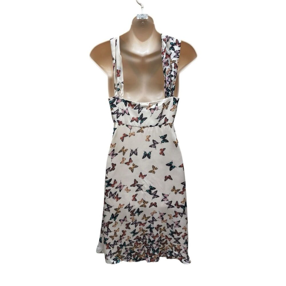 Ted Baker London Butterfly Print Dress Halter Strapless Fit Flare Sz 1 - Picture 3 of 7